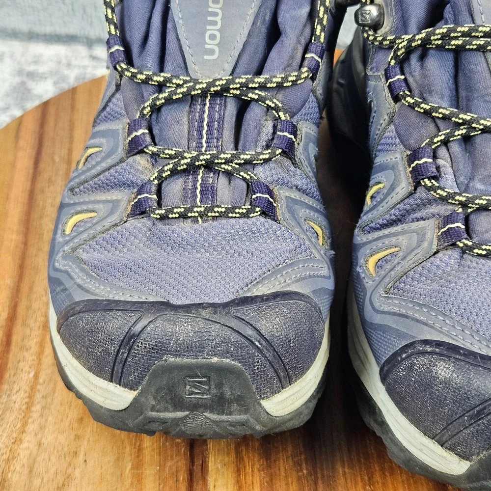 Salomon X-Ultra 3 Mid GTX Womens Size 7.5 Blue Outdoor Hiking Boots 398691
